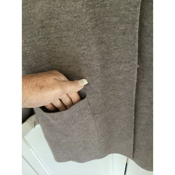 Dolce Stella Womens Cardigan Sweater Sz L Italy Wool Blend Gray - Picture 3 of 9